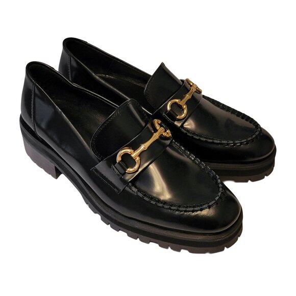 J. McLaughlin Grayson Leather Chunky Lug Sole Loafer - Picture 1 of 9